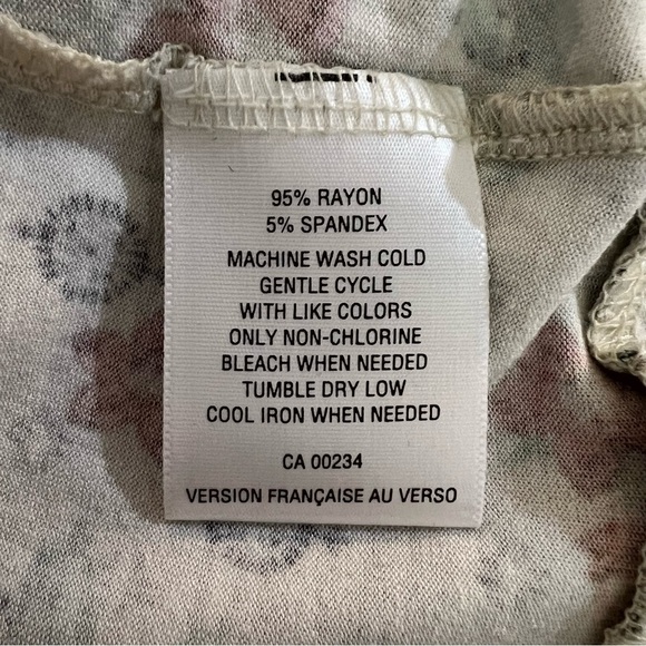 Style & Co Floral Scoop Neck 3/4 Sleeve Blouse Size XL - Picture 9 of 10